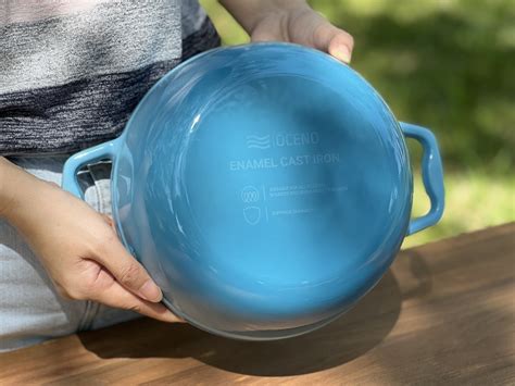 Nồi gang phủ men gốm Oceno màu xanh light Blue - size 22cm | CÔNG TY ...