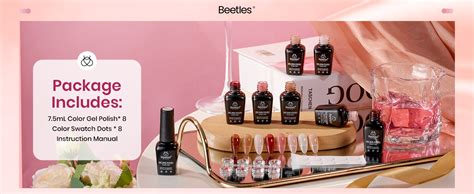 Amazon Beetles Jelly Gel Nail Polish Set Nude Jelly Pink Milky Brown Translucent Colors