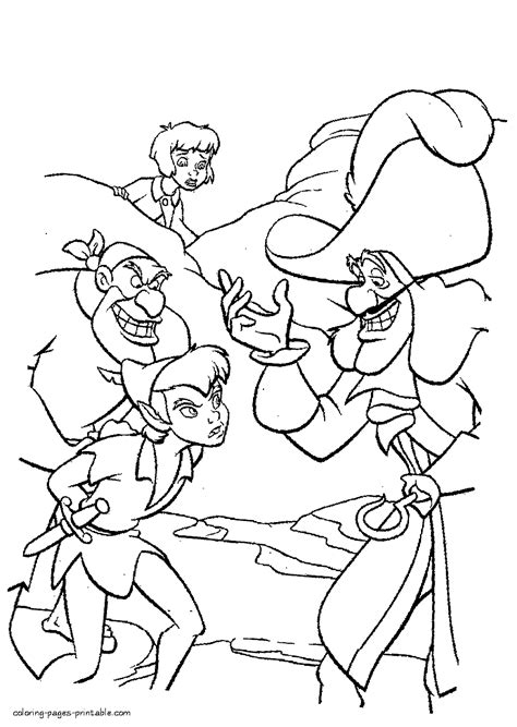 Captain Hook Coloring Pages To Download And Print For Free