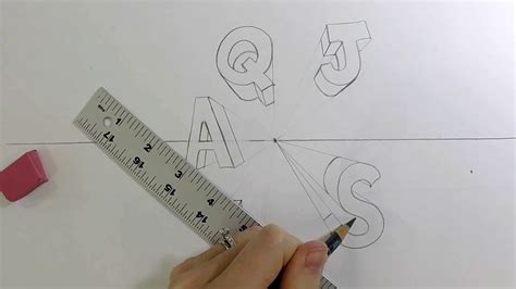 How To Draw Letters In Point Perspective Youtube