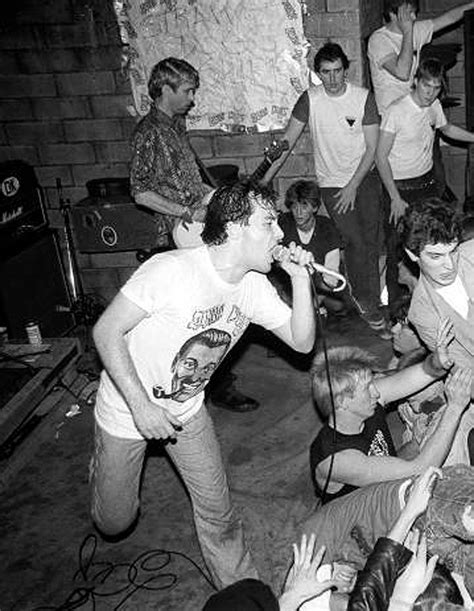 Singer Jello Biafra And Guitarist East Bay Ray Performing With The Dead Kennedys At Club Minimal