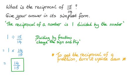 Question Video Finding The Reciprocal Of A Given Fraction In The