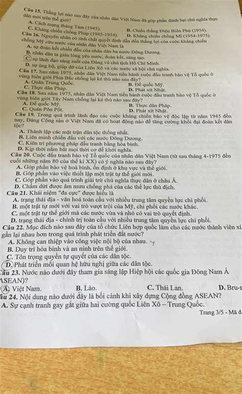 Solved Thắng lợi nào sau đây của nhân dân Việt Nam đã góp phần đánh