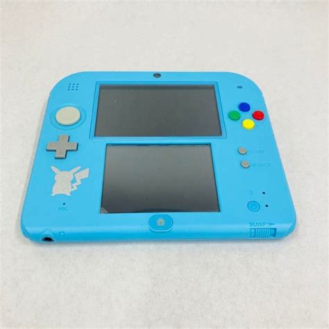 Nintendo 2ds Pokemon Sun Moon Light Blue Console Pikachu Tested Ebay