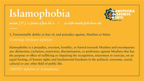 Islamophobia Awareness Month