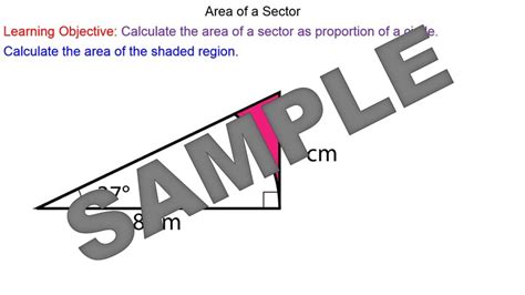 Area of Sectors - Mr-Mathematics.com