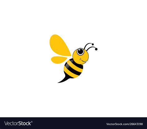 Bee logo icon Royalty Free Vector Image - VectorStock