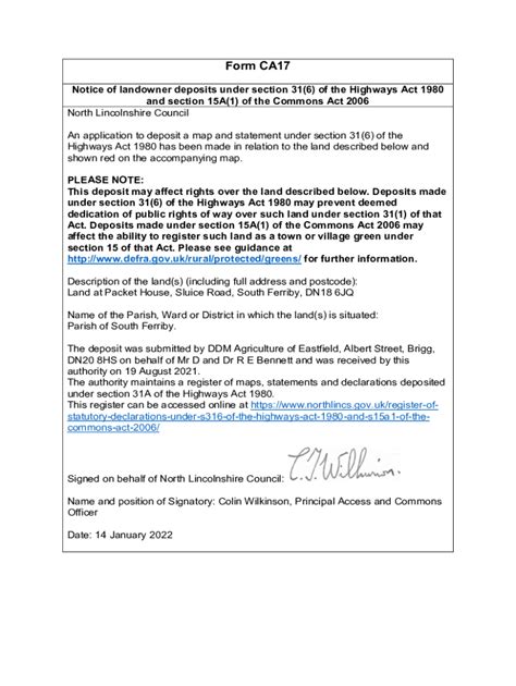 Fillable Online Form Ca Notice Of Landowner Deposits Under Section