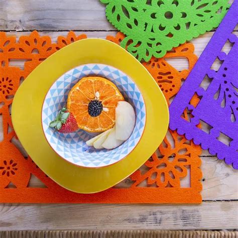 Felt Papel Picado Color Placemats Lolo Mexican Mercadito