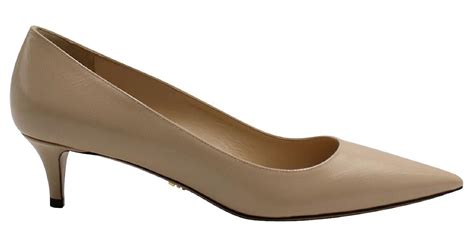 Saffiano Prada Calzature Donna Heels In Nude Flesh Leather Ref Joli Closet