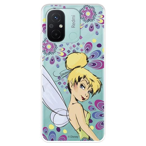 Capa Para Xiaomi Redmi 12c Oficial Disney Tinkerbell Flowers Peter