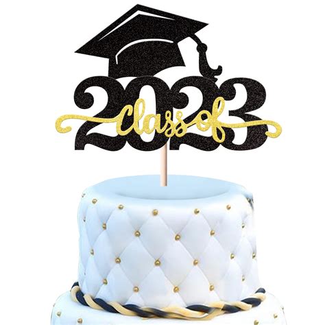 Buy Sykyctcy Pack Class Of Cake Topper Glitter Congrats Grad Cap