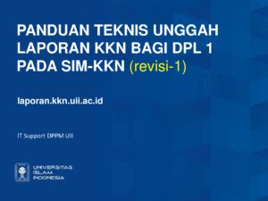 Panduan Teknis SIM KKN DPL1 Revisi 1 DPPM UII