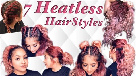 7 Quick And Easy Heatless Hairstyles 🔥 Youtube