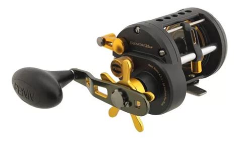 Carrete Penn Fathom Fth15lw Para Troleo Pesca En Mar Color Negrodorado