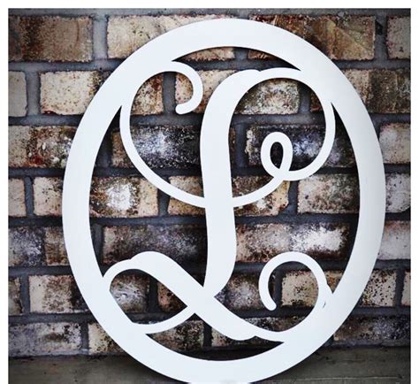 30 or 36” Large Monogram Metal Letter Door Wreath, Sign, Outdoor, Decor,