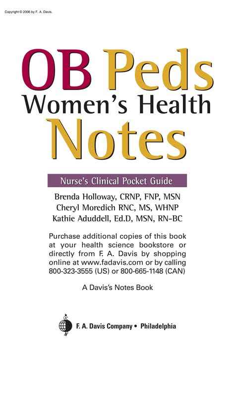 Solution Ob Notes Women Health Nurses Clinical Pocket Guide2006