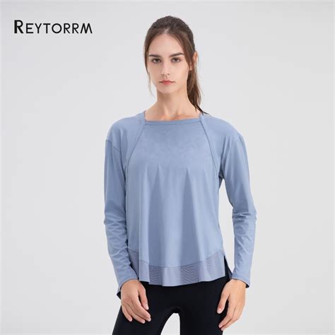 Jual Reytorrm Baju Gym Olahraga Wanita Lengan Panjang Kaos Yoga Lengan