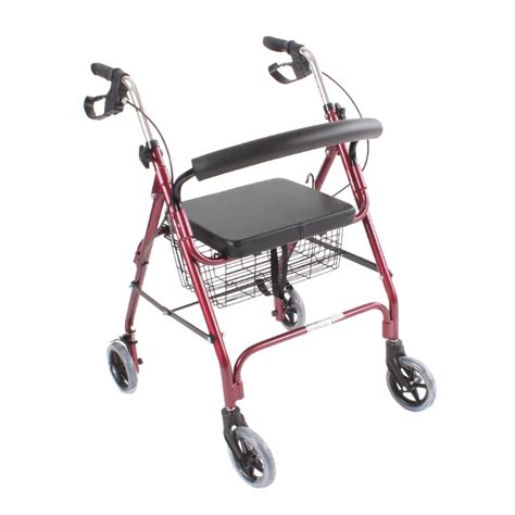 Seamount lightweight aluminum cart four walkers with a seat folding ...