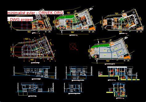 Minimalist Evler Dwg Projesi Autocad Projeler 630 Hot Sex Picture