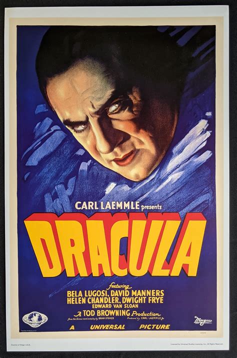 Lot Dracula Starring Bela Lugosi Reproduction Mid 20th Century