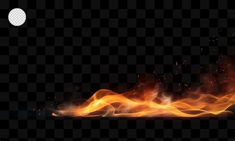 Flammes De Feu Sur Fond Transparent Psd Premium