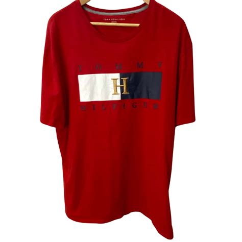 Tommy Hilfiger Mens T Shirt Size Xxl Red