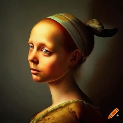 Renaissance portrait with extreme hyper realistic detail and closeup on ...