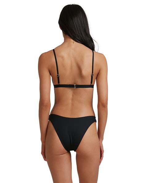 Billabong Sol Searcher Hi Point Tri Bikini Top Black SurfStitch