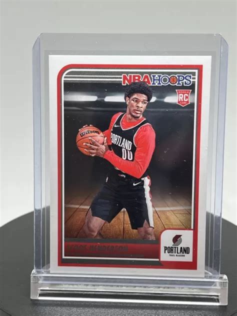 SCOOT HENDERSON 2023 24 Panini NBA Hoops Rookie RC 232 Portland Trail