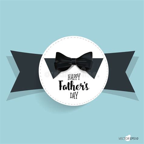 Happy Fathers Day Card With Hand Made Text Stock Vector Illustration