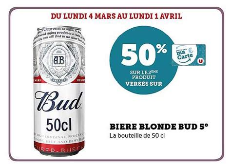 Promo Bi Re Blonde Bud Chez Hyper U Icatalogue Fr