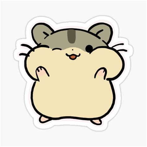 Chubby Cheek Hamster Sticker By Tachastar123 Redbubble