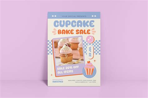 Cupcake Bake Sale Flyer Print Templates Ft Cupcake And Sale Envato Elements