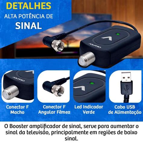 Booster Amplificador Interno De Sinal Tv Digital Db Bt Booster