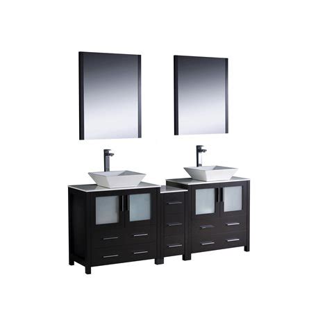 Fresca Torino Espresso Modern Double Sink Bathroom Vanity W Side