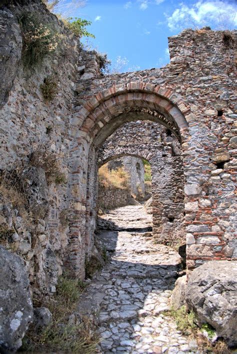 Ruins of Old Town in Mystras, Greece Stock Photo - Image of history, castle: 179058712