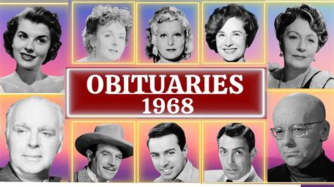 Famous Faces Who Passed Away in 1968 Part 02 OBITUARIES TV - YouTube