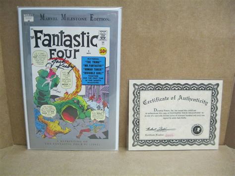 Comicsvalue FANTASTIC FOUR MILESTONE 1 SIGNED BY JACK KIRBY