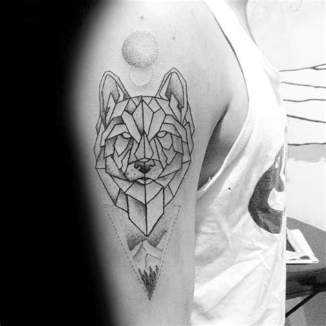 90 Geometric Wolf Tattoo Designs For Men Manly Ink Ideas