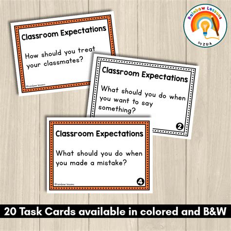 Reviewing Expectations After Winter Break Classroom Expectations Review Cards Made By Teachers