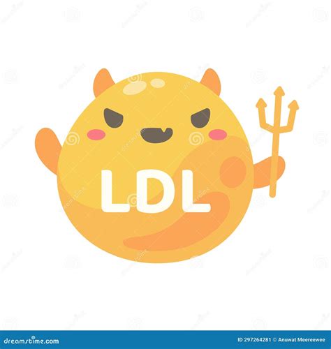 Hdl And Ldl Cholesterol Cartoon Good Fat And Bad Fat Accumulated In