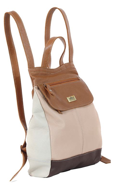 Mochila Feminina Anti Furto Couro Legitimo Caramelo C Caf