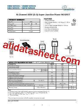 Vbfb R S Datasheet Pdf Vbsemi Electronics Co Ltd