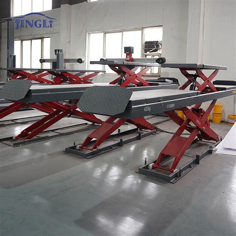 1850 Lifting Height Hydraulic Lifting Scissors Car Lift With 3D Wheel