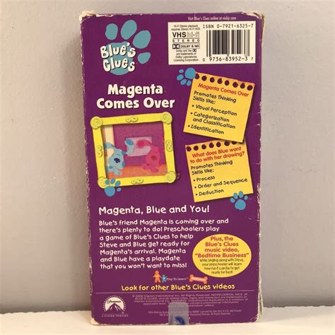 Mavin Nick Jr Blue Clues Magenta Comes Over Vhs Video Tape