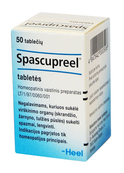 Spascupreel tabletės virškinimo sutrikimams, N50 | Internetinėje “MANO ...