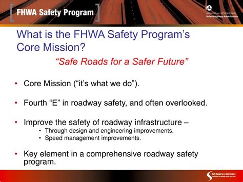 Ppt Working Together To Save Lives An Introduction To The Fhwa Safety