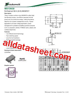 MS13N30 Datasheet PDF Bruckewell Technology LTD