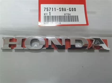 Emblema Letreiro Honda Tampa Trase Fit Crv Orig 75711s9ag00